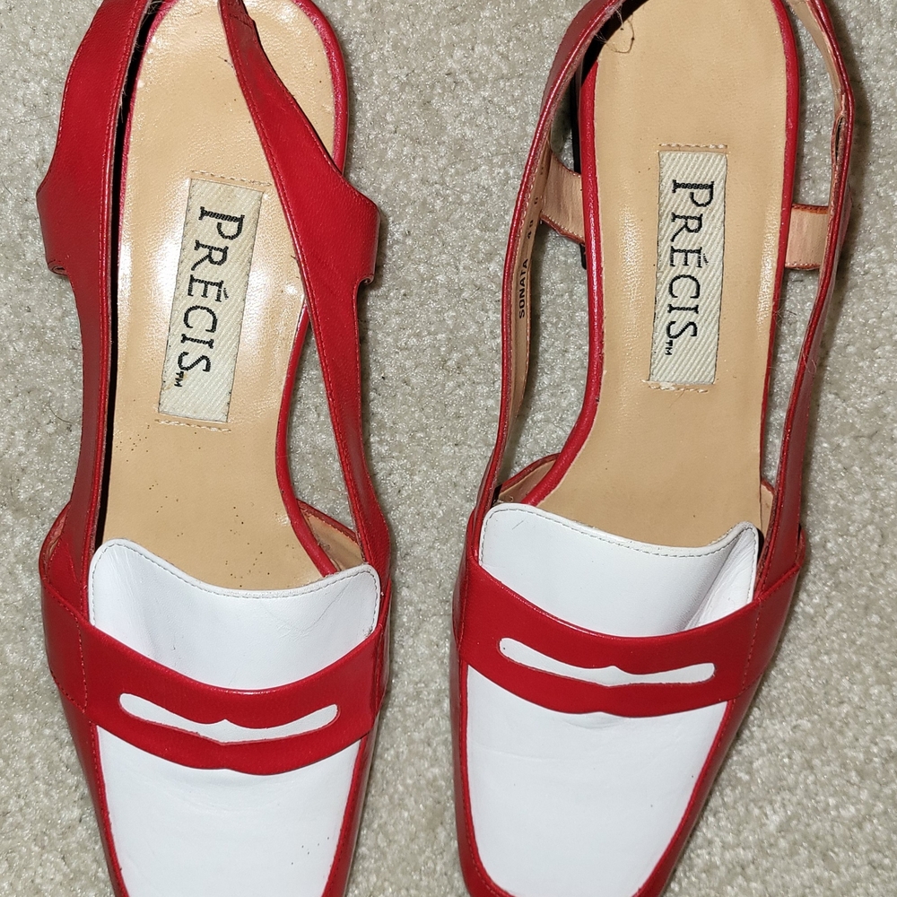 Red and white Precis woman shoes size 6